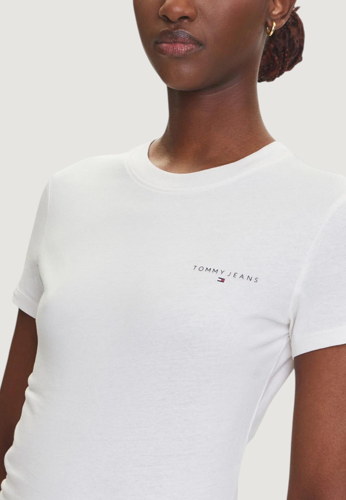 Tommy Hilfiger T Shirt Donna Slim Linear Ss