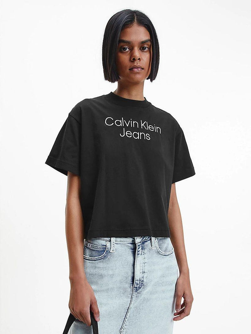 CALVIN KLEINCalvin Klein T Shirt Donna Embroidery Loose - Sport One store 🇮🇹